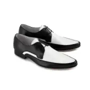 Handmade Mens two tone Oxfords dress shoes, Men Spectators Tuxedo dress shoes