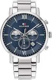[Tommy Hilfiger] Evan Stainless Steel Navy Dial Men's Watch