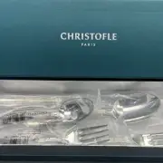CHRISTOFLE ALBI SILVER PLATED 5-PIECE FLATWARE SET #0021185 BRAND NEW IN BOX F/S