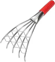 ROMISBABA Beach Clamming Rake Durable Metal Shell Digging Tool for Clam Oyster Ergonomic Handle for Comfortable Grip for Beach Treasure Hunting