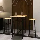Breakfast/Dinner Table Dining Set MDF with Black 2BB
