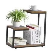 G Shaped Side Table, 3 Tier End Table for Couch Indoor, Small Sofa Coffee