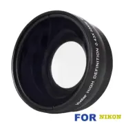 WIDE ANGLE + MACRO LENS FOR NIKON 1 J5 MIRRORLESS DIGITAL CAMERA with 10-100mm