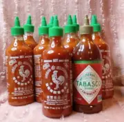 9-packs Huy Fong Sriracha Chili Hot Sauce, 9 OZ Bottle , EXP 09/2025 1 Tabasco