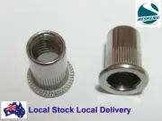 Qty 50 5/16" UNF Flange 304 Stainless Steel Nutserts Rivet Nut Nutsert Rivnut