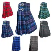 Scottish Highland Men's Tartan Handmade Traditional 5 Yard Kilts in 80+ Tartans