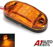2 Pcs 24v 2 Led Amber Orange Side Marker Light Indicator Position Truck Trailer