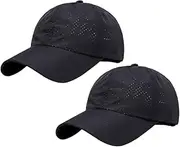 [BESTYASH] Mom Hat Cooling Sun Hat Breathable Running Hat Low Profile Unstructured Baseball Cap for Men Women Black