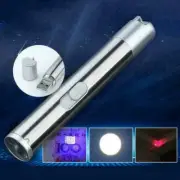 3 in1 Mini Multifunction USB Rechargeable LED UV Torch Flashlight Lamp CL~