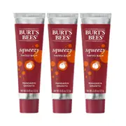 3 x Burt's Bees Squeezy Tinted Lip Balm 12.1g - Mandarin Granita
