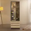 直人木業-KELLY白橡木60CM玻璃展示櫃
