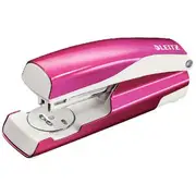 Leitz Wow Metal Half Strip Stapler Pink