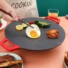 Non-stick Korean BBQ Grill Pan Smokeless Barbecue Plate Griddle Plate Steak