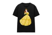 Beauty And The Beast Unisex Adult Belle Rose T-Shirt (Black) - UTTV17361