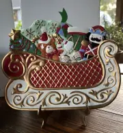 St Nicholas Collection Joyous Celebration Cookie Plate Christmas Avon NIP