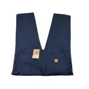 Carhartt Loose Orignal Fit Blue Washed Duck Work Dungaree Size 35X32 NWT