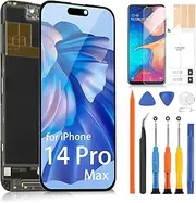 Screen Replacement for iPhone 14 Pro Max LCD Display Digitizer for iPhone A2894,A2651,A2893,A2895 Screen Touch Full Assembly with Repair Tools(Black,6.7 inch)