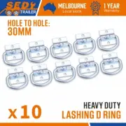10x Lashing D Ring Zinc Plated Tie Down Points Trailer Centre Hole Anchor AU
