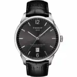 【TISSOT 天梭】杜魯爾系列機械動力80手錶-槍灰X黑/42MM 開學(T0994071644700)