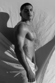 [M659] Male Model Showing Off Body To Viewer Fine Art Hunky Physique