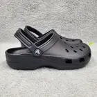 NEW Crocs Womens Classic 10001-001 Slip On Black Clog Sandals Size 8 US