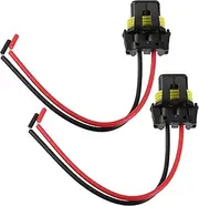 X AUTOHAUX 2pcs Car 9005 HB3 H10 9006 HB4 Bulb Socket Adapter Wiring Harness Plug for Headlight Fog Light