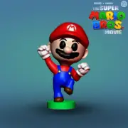 UNPAINTED Mario - Super Mario Bros Chibi Style 3D Printed Mini Figure BH