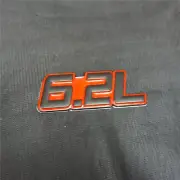 1x Red 6.2L Black Metal Sticker Badge Emblem Decal 3D Engine Sport 4x4 SUV Turbo (for: Renault)