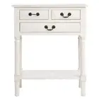 Primrose 13 in. Distressed White Rectangle Wood Console Table with Drawer