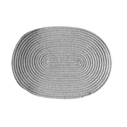 4PCS/6PCS Anti-slip Kitchen Placemats Trivet Weave Heavy Duty Table Mats 30X40CM Oval Light Grey