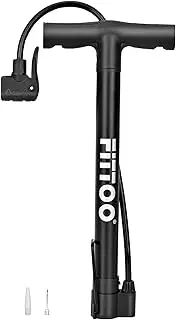 [FITTOO] High Pressure Bicycle Bike Hand Air Pump,Bike Floor Pump, Compatible with Presta and Schrader Valve -for Road Bike, MTB, Hybrid, Wheelchair, Electric Bike, Scooter, Balls, Balloons etc.
