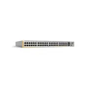 Allied Telesis 48-port PoE+ 10/100/1000T stackable L3 switch with 4 x SFP+ ports
