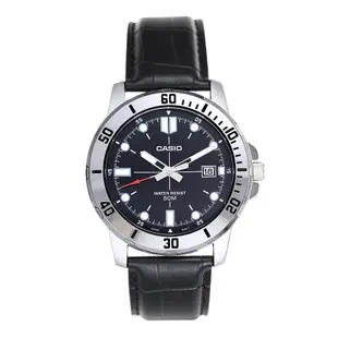 Casio卡西歐手錶男商務水鬼海洋之心鋼帶指針石英錶 MTP-VD01L-1E