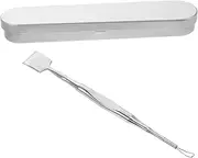 Generic Cleaning Tools Facial Tools Scraper Makeup Spatula Face Tools for Women Dual-end Cleaner Extractor Black Head Remover Face Wash Brush Stainless Steel Silver