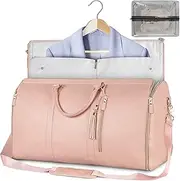 [MINYII] Carry On Garment Bags for Travel Convertible Garment Bag Large Duffel Bag Weekend Bag with Shoe Compartment 2 in 1 Hanging Suitcase Suit Travel Bags for Men Women