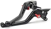 Brake Clutch Levers For Kawasaki Z125 Z300 Z400 Ninja 400 300R 250R Motorcycle Left Right Short/Long Handle Leavers 1 Pair (Black,Long)