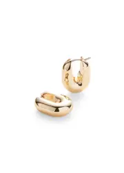 Jenny Bird Puffy Gold-dipped Hoop Earrings - One Size One Size