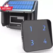 Solar Wireless Driveway Alarm 1/4 Mile Long Range Motion Sensor Detection Outdoo