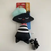 Paul Frank Crinkle & Squeak Mika Cat Small Plush Stuffed Pet Dog Toy