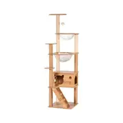 Condo House Bed Wooden Cat Tree Tower Scratch Post