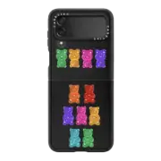 Galaxy Z Flip4 Impact Hinge Case Cute and colorful assorted gummy jelly bears in rainbow color