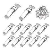 12 Pack Stainless Steel Spring Loaded Toggle Lock Clasp Buckle Latch for Cabinet