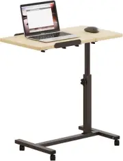 Over The Bed Table with Wheels Rolling Cart Tilting Sofa Laptop Stands Hospital