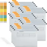 20PC White PP Filing Cabinet A4 Suspension Files Hanging Files Folders with Tabs