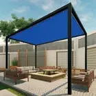 PATIO 6-12FT Blue Sun Shade Sail Straight Edge UV Canopy Awning Yard Rectangle