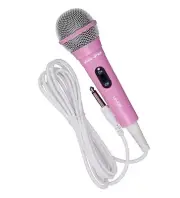Pink Vocal-Star MP-408P Wired Cable Microphone Mic For Karaoke Machine PA
