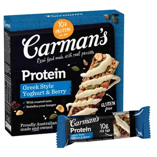 [澳洲 Carman's] 蛋白棒 (5條/盒) 200g/ 莓果希臘優格蛋白棒