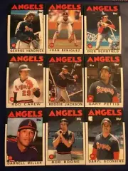 1986 Topps CALIFORNIA ANGELS Complete Team Set 34 CAREW, REGGIE JACKSON, JOYNER
