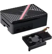 GeeekPi Case for Raspberry Pi 5, ABS Case with Armor Lite V5 Heatsink Fan