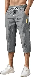 [Generic] Mens Jogger Sport Pants Casual Gym Workout Sweatpants Summer Lightweight Athletic Hiking Pants with Pockets